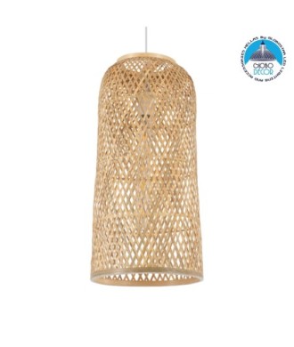 GLOBOSTAR® CALERO 01710 Boho Κρεμαστό Φωτιστικό Οροφής με Ντουί 1 x E27 AC 220-240V IP20 - Μπεζ - Μ25 x Π25 x Υ50cm